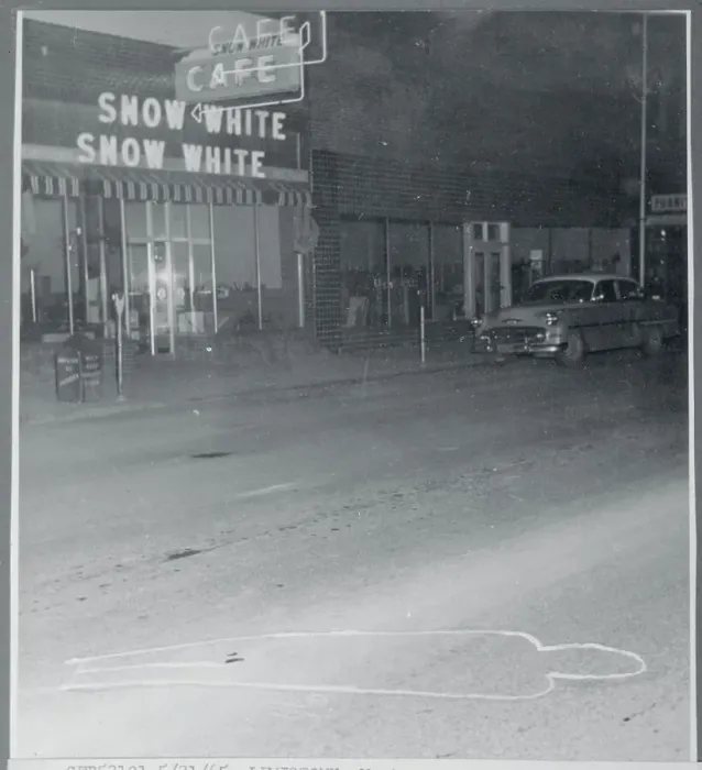 Framed Print : Chalked Outline of Body on Street
