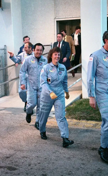 Framed Print : Challenger Crew Members Leaving for Launch Framed Print : Challenger Crew Members Leaving for Launch
