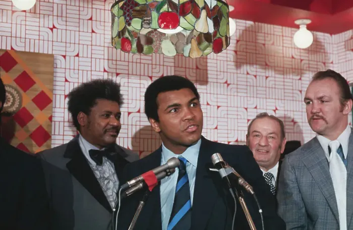 Framed Print : Champion Boxer Muhammad Ali and Officials at Press Conference Framed Print : Champion Boxer Muhammad Ali and Officials at Press Conference