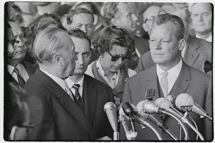 Framed Print : Chancellor Adenauer and Berlin Mayor Framed Print : Chancellor Adenauer and Berlin Mayor