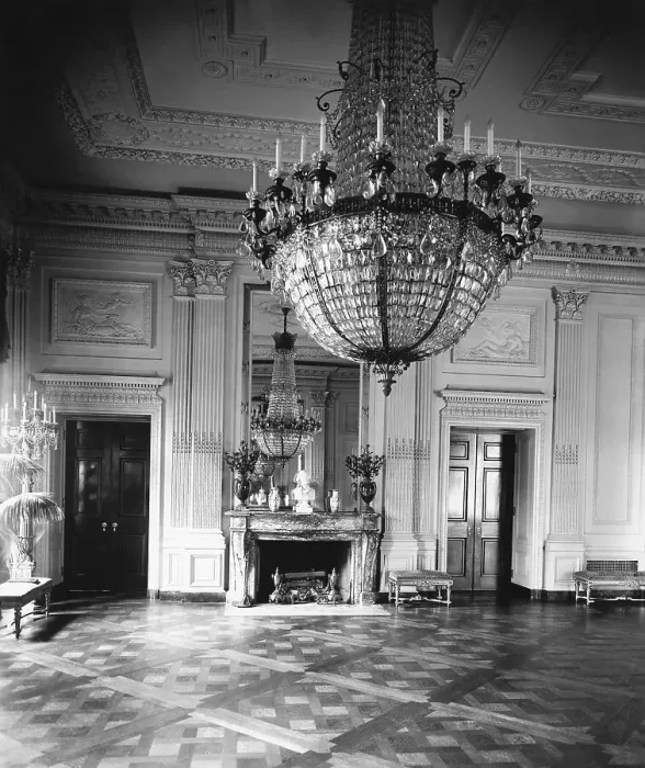 Framed Print : Chandelier Hanging in East Room of White House Framed Print : Chandelier Hanging in East Room of White House