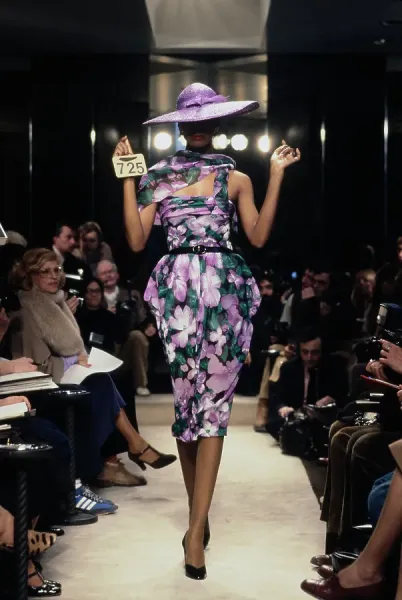 Chanel 1979 Spring-Summer Fashion Show Floral Print Dress. Art Prints,  Posters & Puzzles from Fine Art Storehouse