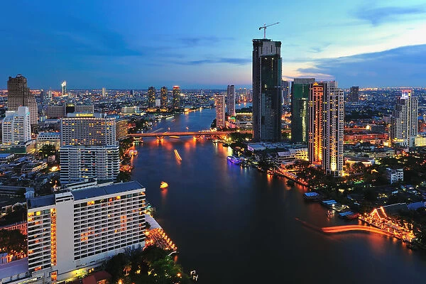 Chao Phraya river and Bangkok city
