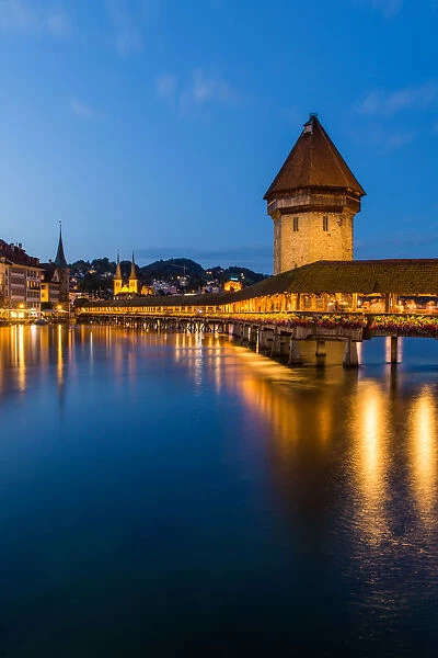 The Chapel Bridge, Lucerne, Switzerland