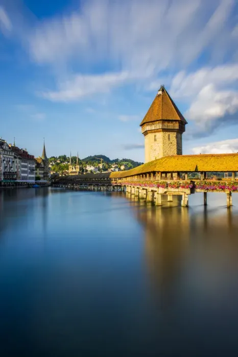 Framed Print : The Chapel Bridge, Lucerne, Switzerland