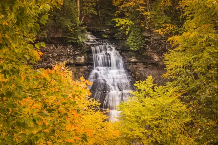 Framed Print : Chapel Falls in Fall Color Framed Print : Chapel Falls in Fall Color