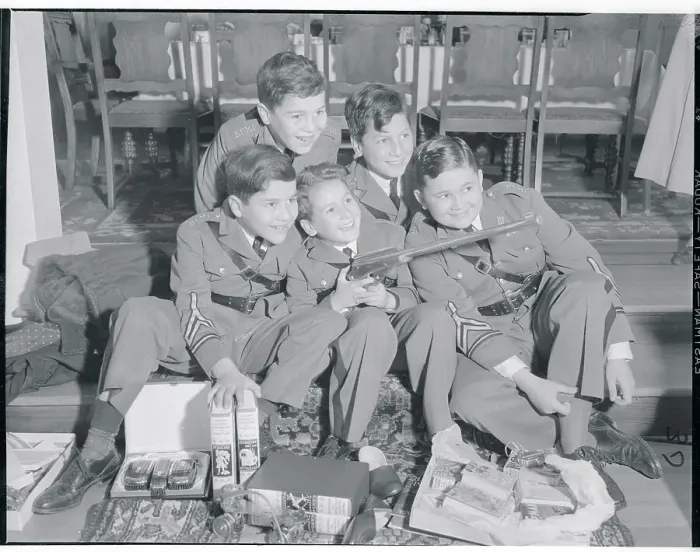 Framed Print : Chaplin Boys at Party