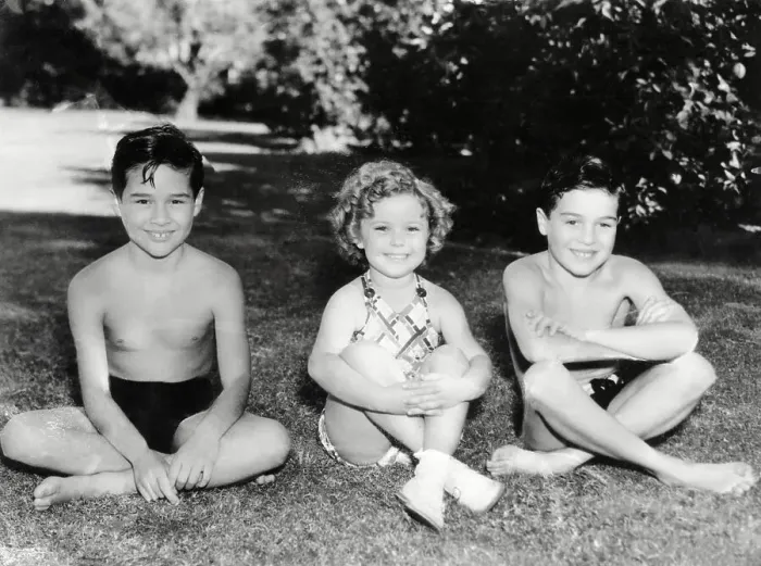 Framed Print : Chaplin Boys and Shirley Temple Framed Print : Chaplin Boys and Shirley Temple