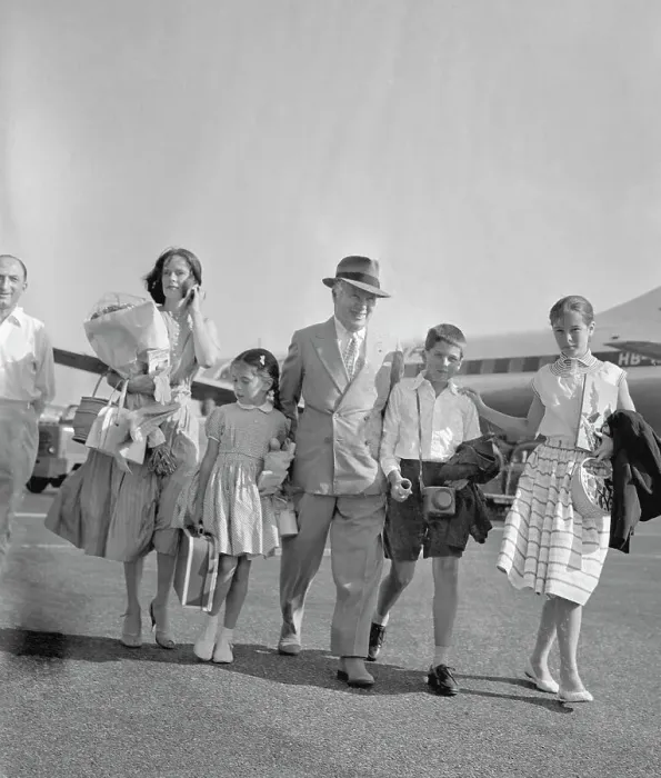 Framed Print : Chaplin Family at Airport Framed Print : Chaplin Family at Airport