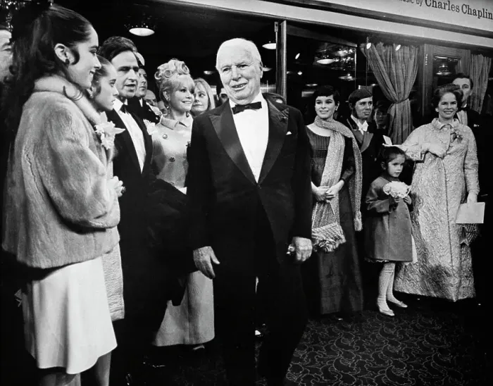 Framed Print : Chaplins at Premiere