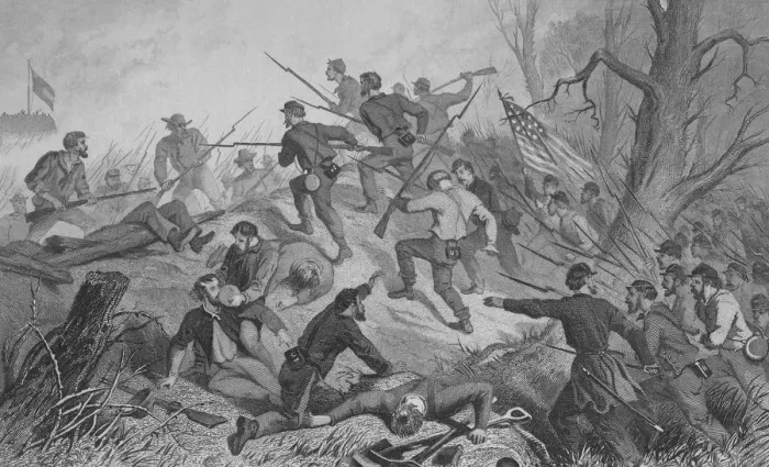Framed Print : Charge on Fort Donelson