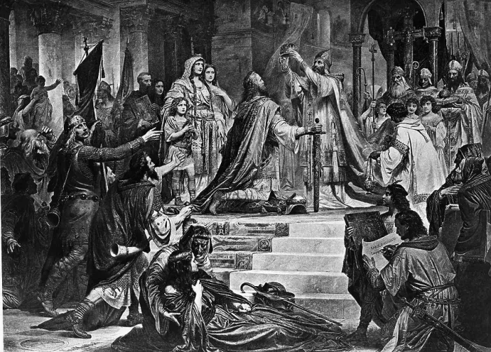 Framed Print : Charlemagne coronation Framed Print : Charlemagne coronation