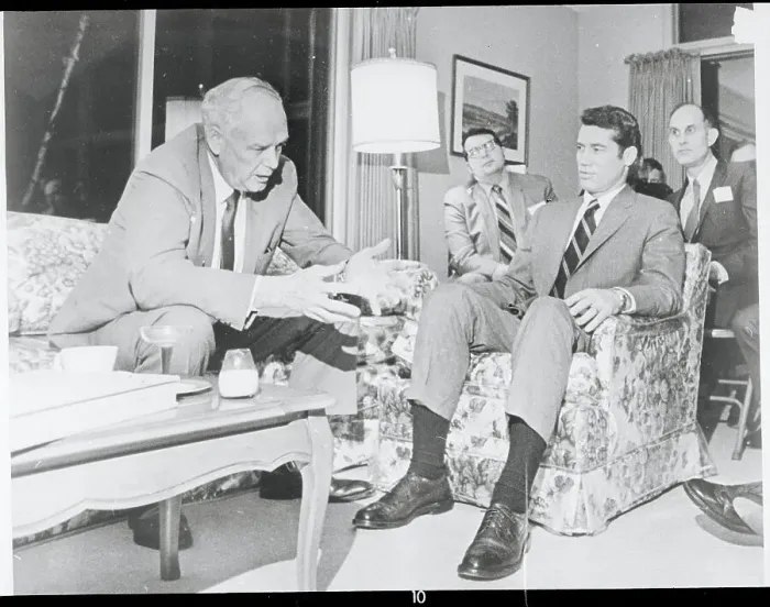 Framed Print : Charles A. Lindbergh Talking with Wendell Anderson Framed Print : Charles A. Lindbergh Talking with Wendell Anderson