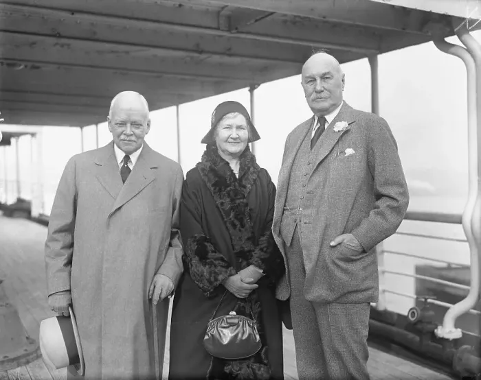 Framed Print : Charles B MacDonald with Mr and Mrs Henry Atkinson Framed Print : Charles B MacDonald with Mr and Mrs Henry Atkinson