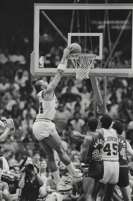 Framed Print : Charles Barkley and Paul Pressey in Basketball Semifinals Action