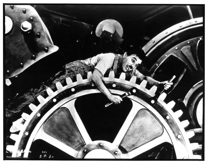 Framed Print : Charles Chaplin In Modern Times Framed Print : Charles Chaplin In Modern Times
