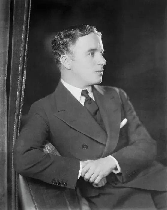 Framed Print : Charles Chaplin in Thoughtful Pose Framed Print : Charles Chaplin in Thoughtful Pose
