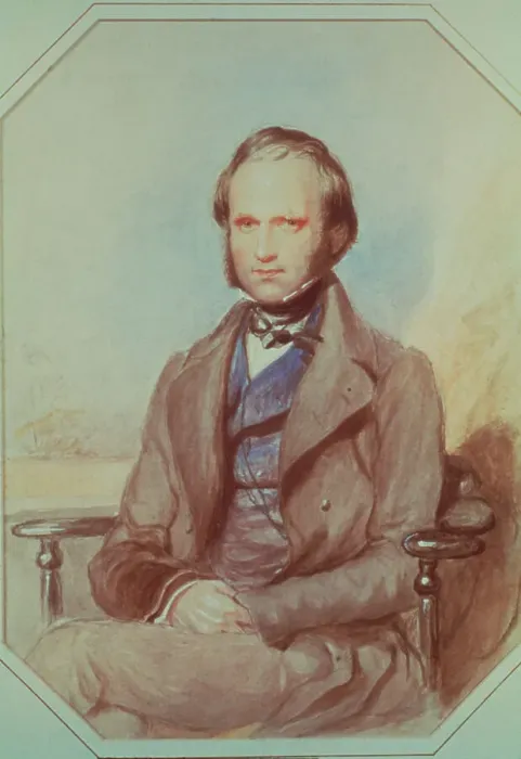 Framed Print : Charles Darwin Watercolor by George Richmond Framed Print : Charles Darwin Watercolor by George Richmond