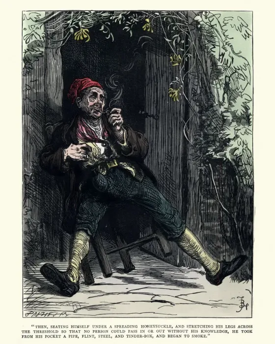 Framed Print : Charles Dickens, Barnaby Rudge, a pipe and began to smoke Framed Print : Charles Dickens, Barnaby Rudge, a pipe and began to smoke