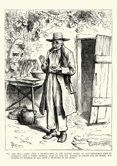 Framed Print : Charles Dickens Bye and bye I came upon a polenta-shop Framed Print : Charles Dickens Bye and bye I came upon a polenta-shop