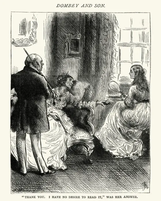 Framed Print : Charles Dickens - Dombey and Son Framed Print : Charles Dickens - Dombey and Son