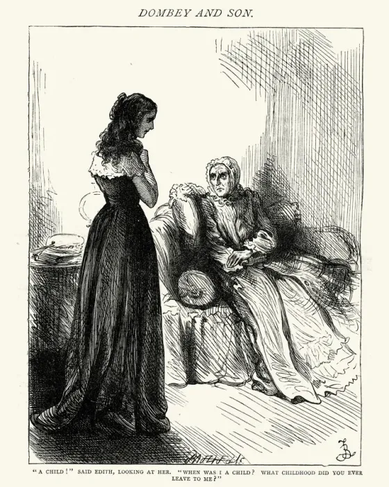 Framed Print : Charles Dickens - Dombey and Son A Child said Edith Framed Print : Charles Dickens - Dombey and Son A Child said Edith