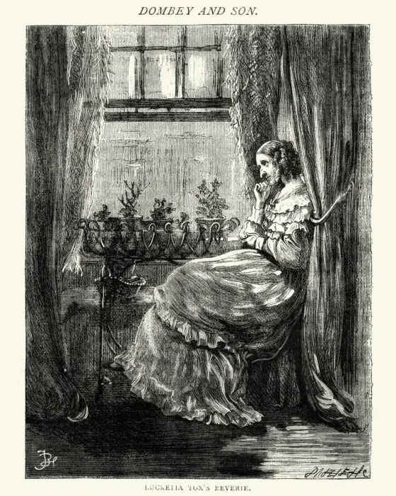 Framed Print : Charles Dickens - Dombey and Son Lucretia Toxs Reverie Framed Print : Charles Dickens - Dombey and Son Lucretia Toxs Reverie
