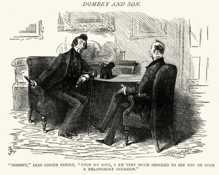 Framed Print : Charles Dickens - Dombey and Son a melancholy occasion Framed Print : Charles Dickens - Dombey and Son a melancholy occasion