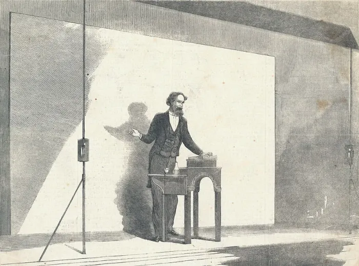 Framed Print : Charles Dickens Giving a Reading Framed Print : Charles Dickens Giving a Reading