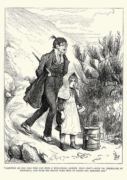 Charles Dickens Likewise an man who ran over a milk-child