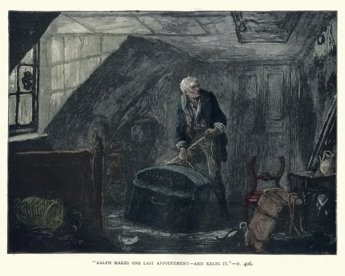 Framed Print : Charles Dickens, Nicholas Nickleby, Ralph makes one last Appointment