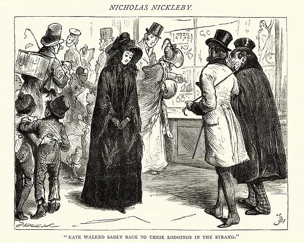 Charles Dickens, Nicholas Nickleby, Kate walked sadly