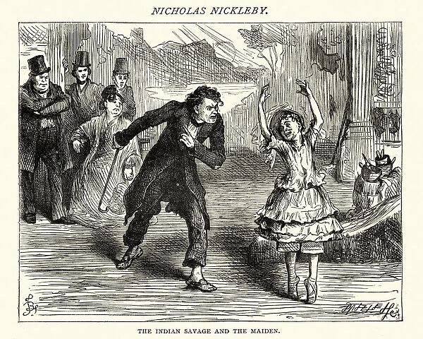 Charles Dickens, Nicholas Nickleby, Indian savage and the maiden