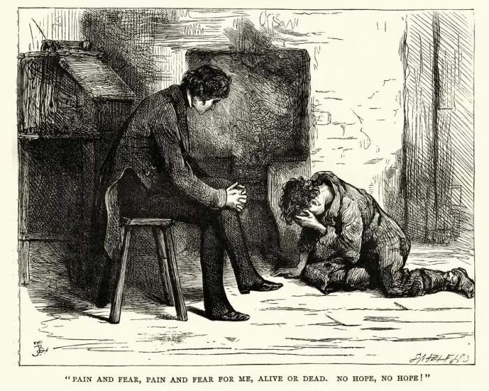 Framed Print : Charles Dickens, Nicholas Nickleby, Pain and fea No Hope Framed Print : Charles Dickens, Nicholas Nickleby, Pain and fea No Hope