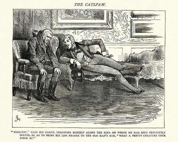 Charles Dickens, Nicholas Nickleby, throwing himself along the sofa