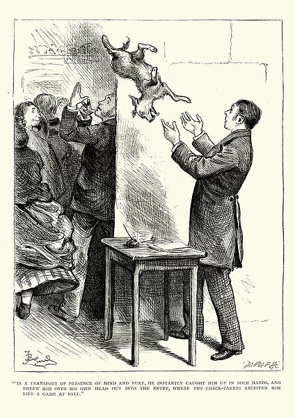 Charles Dickens - threw him over his own head