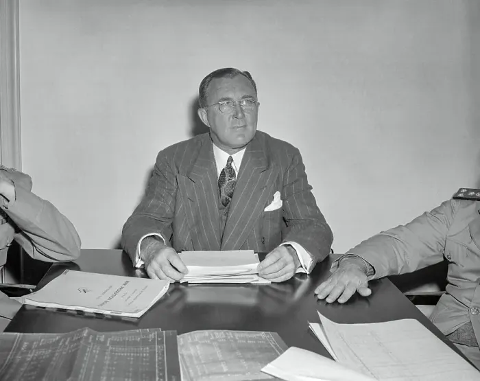 Framed Print : Charles E. Wilson of General Electric at His desk