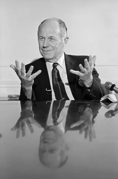 Framed Print : Charles E. Yeager Speaking with The Press Framed Print : Charles E. Yeager Speaking with The Press