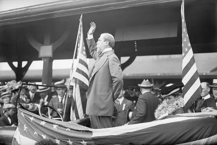 Framed Print : Charles Evans Hughes Giving a Speeh