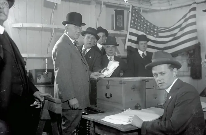Framed Print : Charles F. Murphy, Tammany Chief, Voting Framed Print : Charles F. Murphy, Tammany Chief, Voting