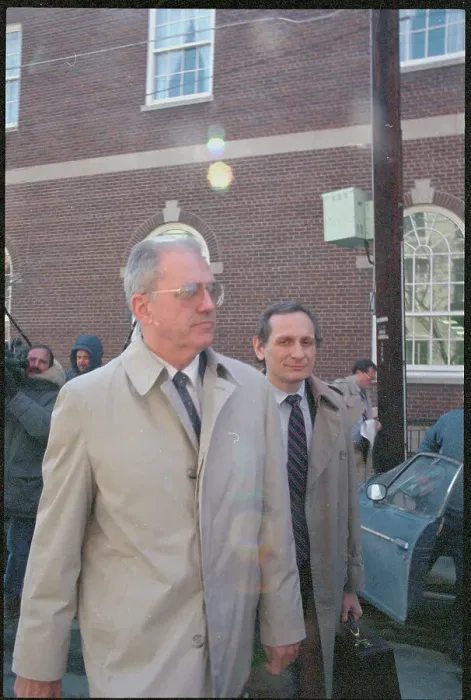 Framed Print : Charles Gardner Leaving Federal Court