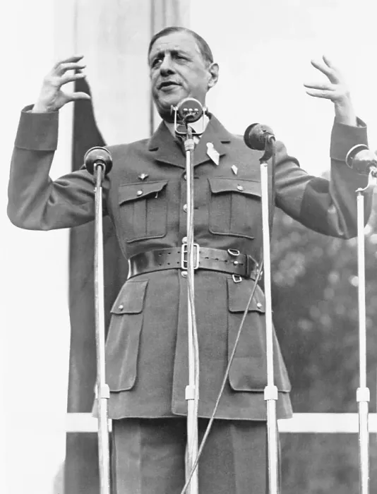 Framed Print : Charles De Gaulle Addressing Rally Framed Print : Charles De Gaulle Addressing Rally