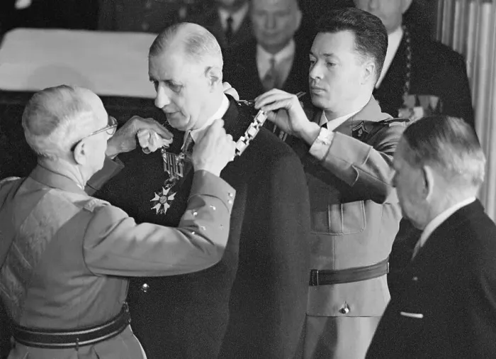 Framed Print : Charles De Gaulle Receives Grand Collar Framed Print : Charles De Gaulle Receives Grand Collar