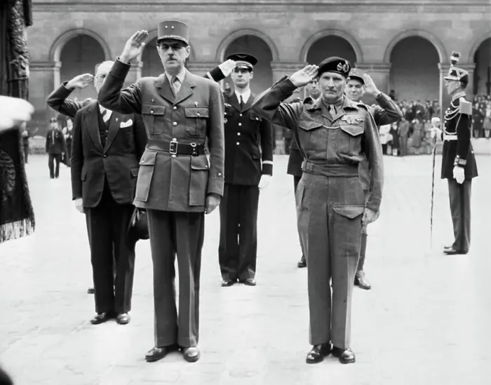 Framed Print : Charles de Gaulle and Sir Bernard Montgomery Framed Print : Charles de Gaulle and Sir Bernard Montgomery