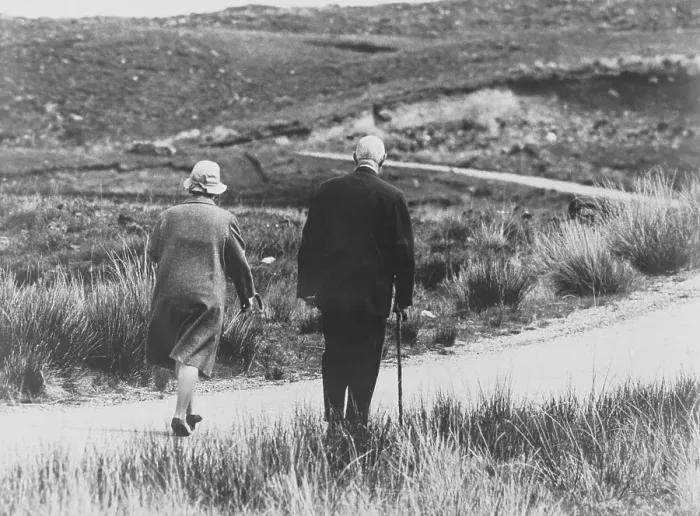 Framed Print : Charles de Gaulle Walking with Wife Framed Print : Charles de Gaulle Walking with Wife