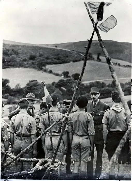 Framed Print : Charles De Gaulles Visits Boy Scouts Framed Print : Charles De Gaulles Visits Boy Scouts