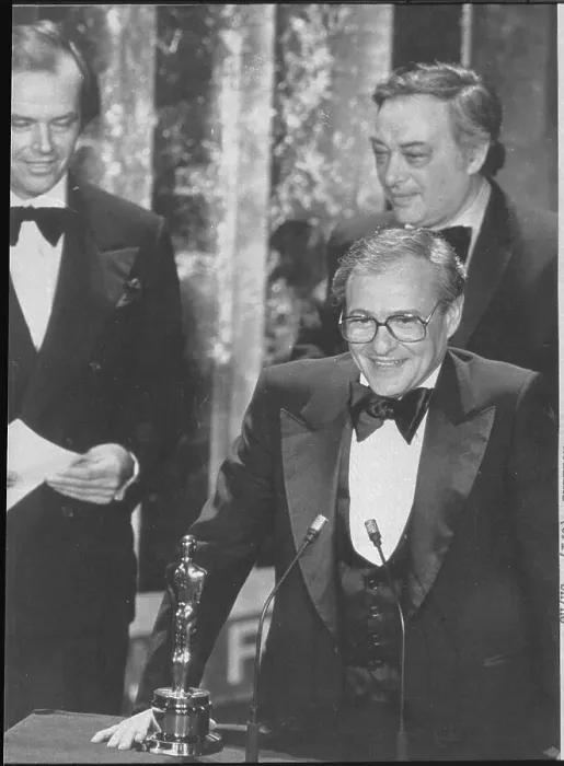 Framed Print : Charles H. Joffe Accepting Oscar for Woody Allen Framed Print : Charles H. Joffe Accepting Oscar for Woody Allen