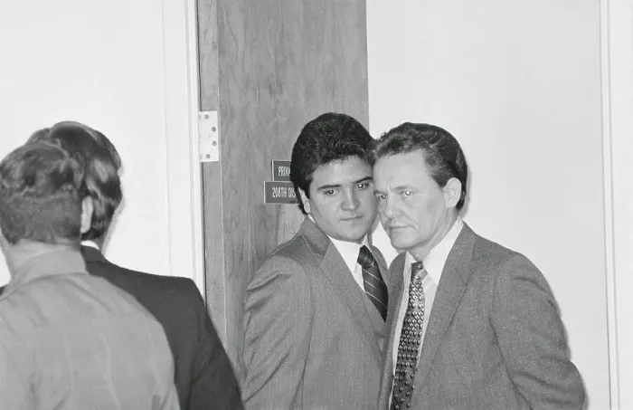 Framed Print : Charles Harrelson Leaving Courtroom