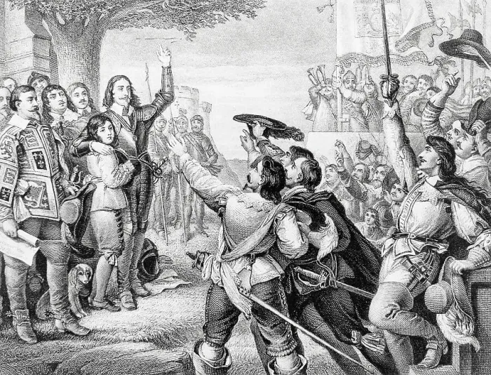 Framed Print : Charles I Errecting his Standard Framed Print : Charles I Errecting his Standard