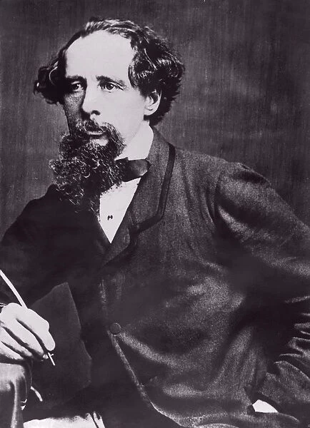 Charles (John Huffam) Dickens (1812-70), English author (B&W)